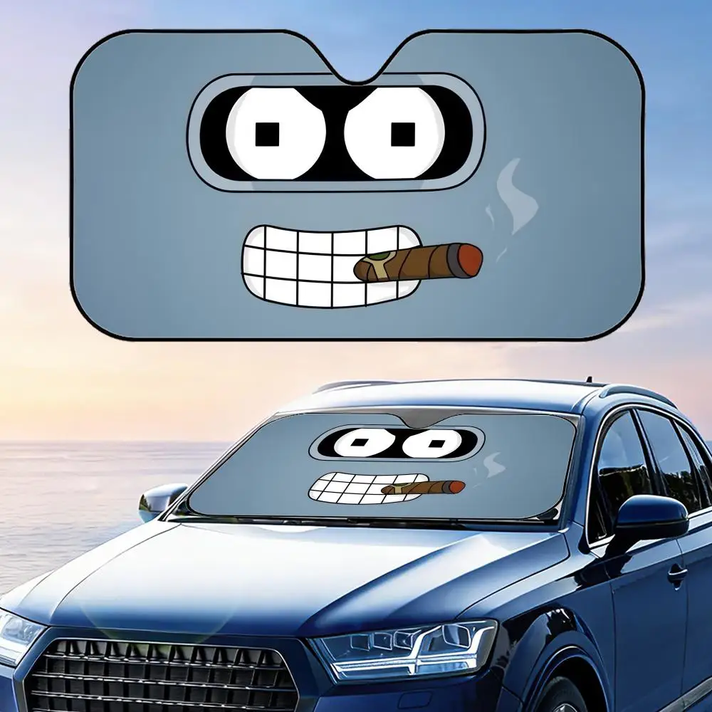 

F-fUTURAMA Sun Visor Foldable Car Windshield Sun Shade UV Protection Reflective Heat Insulation Reusable Cover
