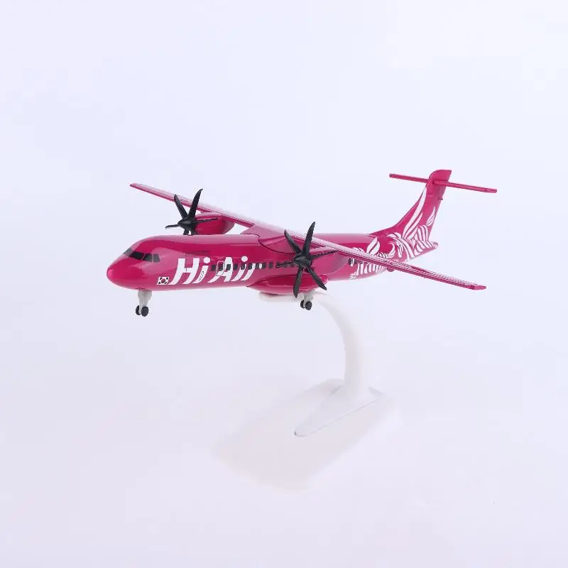 Modello di aereo in metallo in lega ATR, aereo coreano Hi Air Airlines pressofuso da 20 cm con carrello di atterraggio