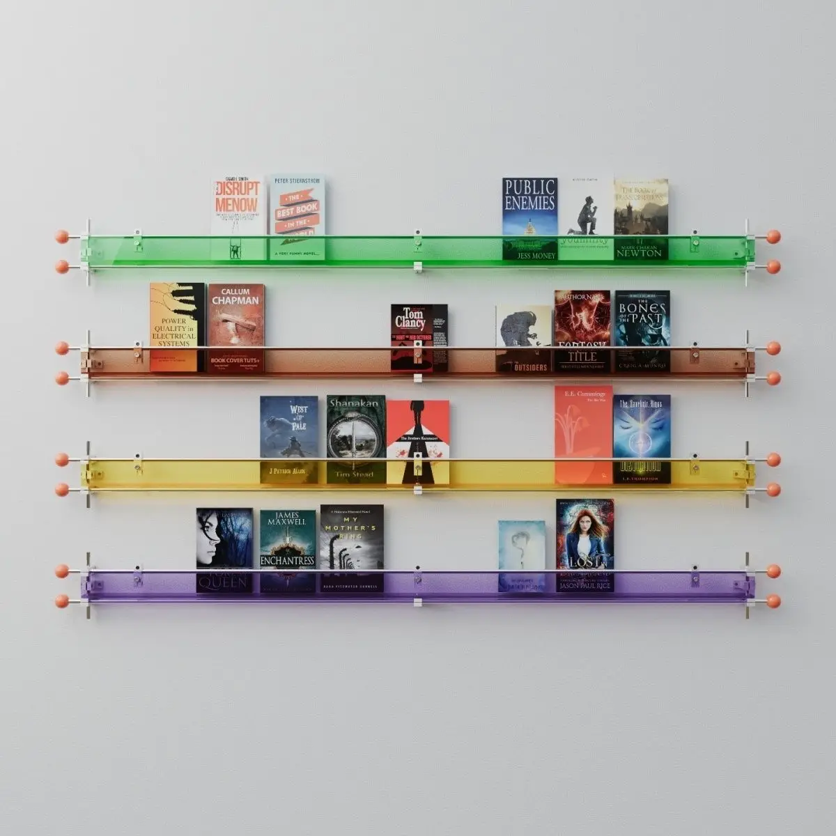 

Optical axis Acrylic magazine rack Designer wall Creative book shelf Acrylic shelf Optical axis
