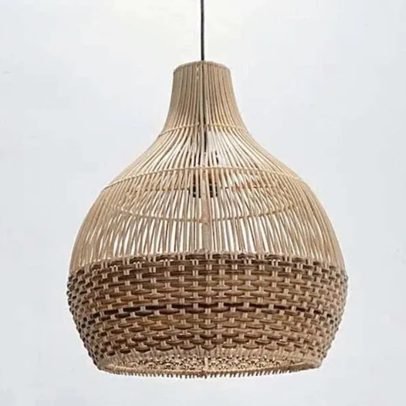 Vintage rotan hanglampen Handgeweven rotan hanglamp Verlichting voor woonkamerdecoratie Eetkamerlampen E27 ophanging