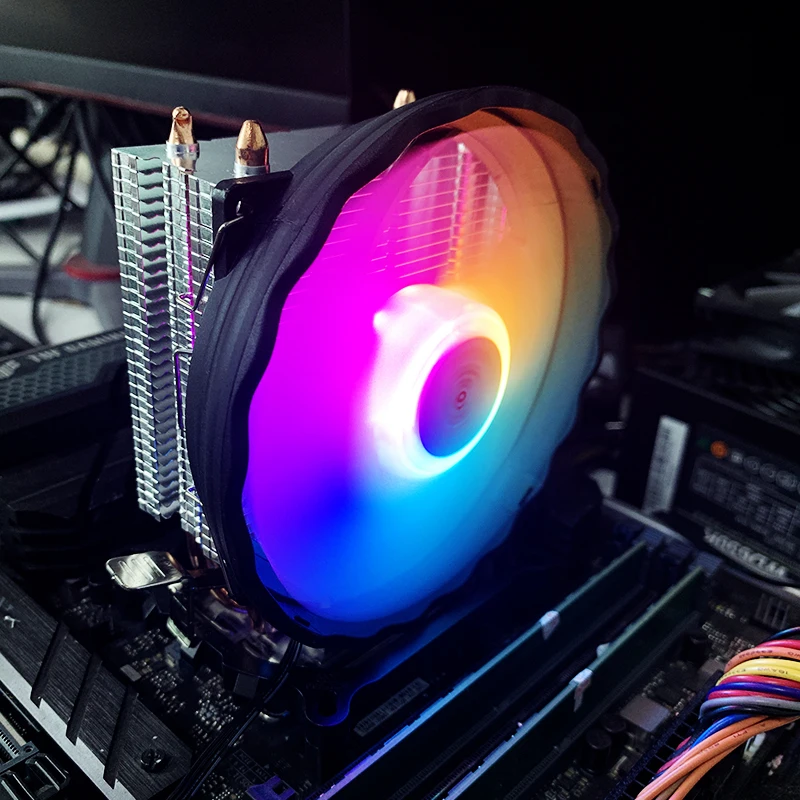 120MM X99 CPU Air Cooler 2 Heatpipes Processor CPU Fan 4PIN PWM for Intel LGA 2011 X79 1700 1366 1200 1151 1150 AM3 AM4 AM5