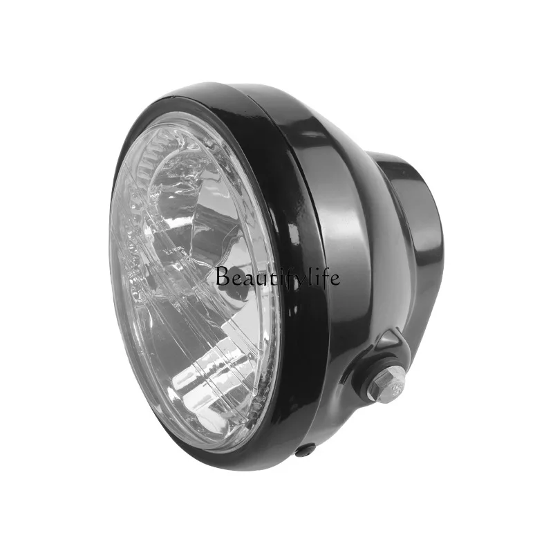Retro motorcycle modified angel ring headlight functional headlights