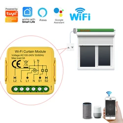 Tuya Smart Life WiFi Curtain Module Blind Switch for Roller Shutter Electric Motor Voice Control Works with Google Home Alexa