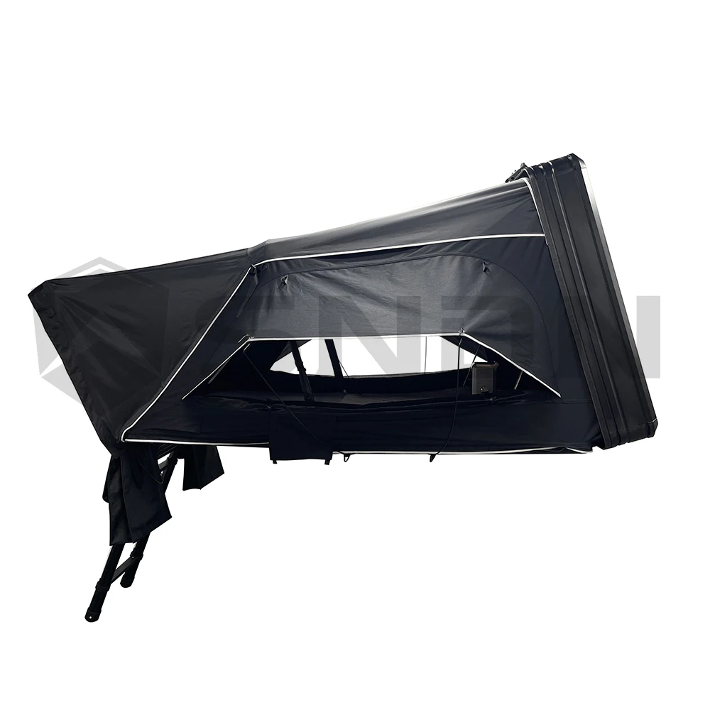 

Outdoor Camping Large Space Hard Shell Aluminum 3-4 Person Rooftop Tent Hard Shell Car Folding Rooftop Tent Car Tent