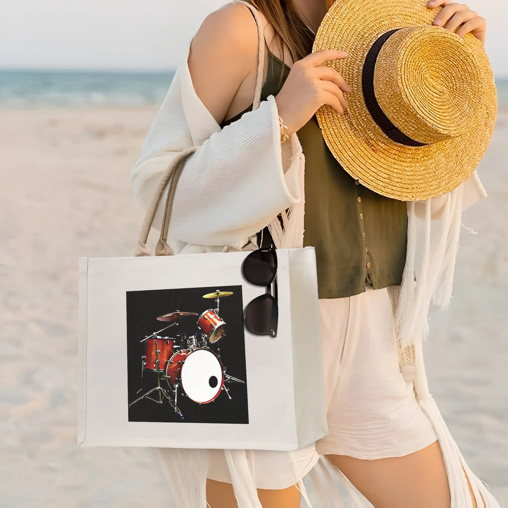 

Сумки для барабанной установки, холщовые сумки-тоут, многоразовые сумки для девочек, сумки через плечо, дорожные сумки