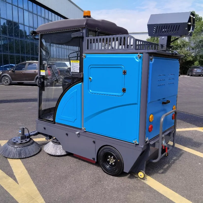 Customized New Ride-On Electric Road Cleaning Machine Sweeper High-Pressure Fog Cannon Mop The Floor Cleaning Equipment