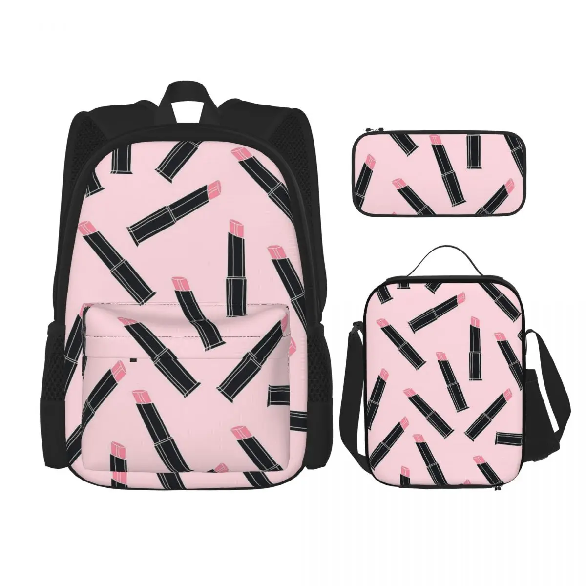 

Mary Kay Backpacks Boys Girls Bookbag Children School Bags Kids Rucksack Lunch Bag Pen Bag Three-Piece Set