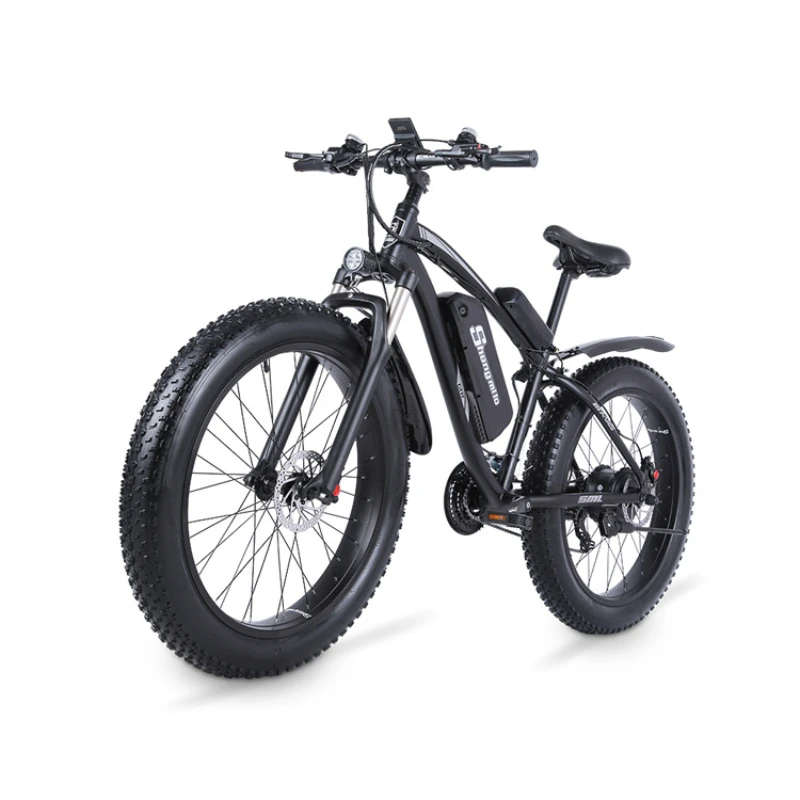 Electric Bicycle 1000w Men's Mountain E-bike 26 Inch Fat Tire Electric Bicycle Snowmobile 48V17AH Lithium Battery Electric Bike