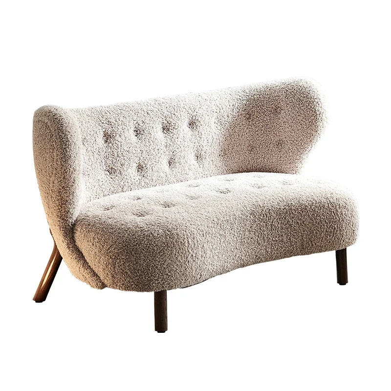 

Nordic leisure, sofa, fabric, lamb wool, back chair