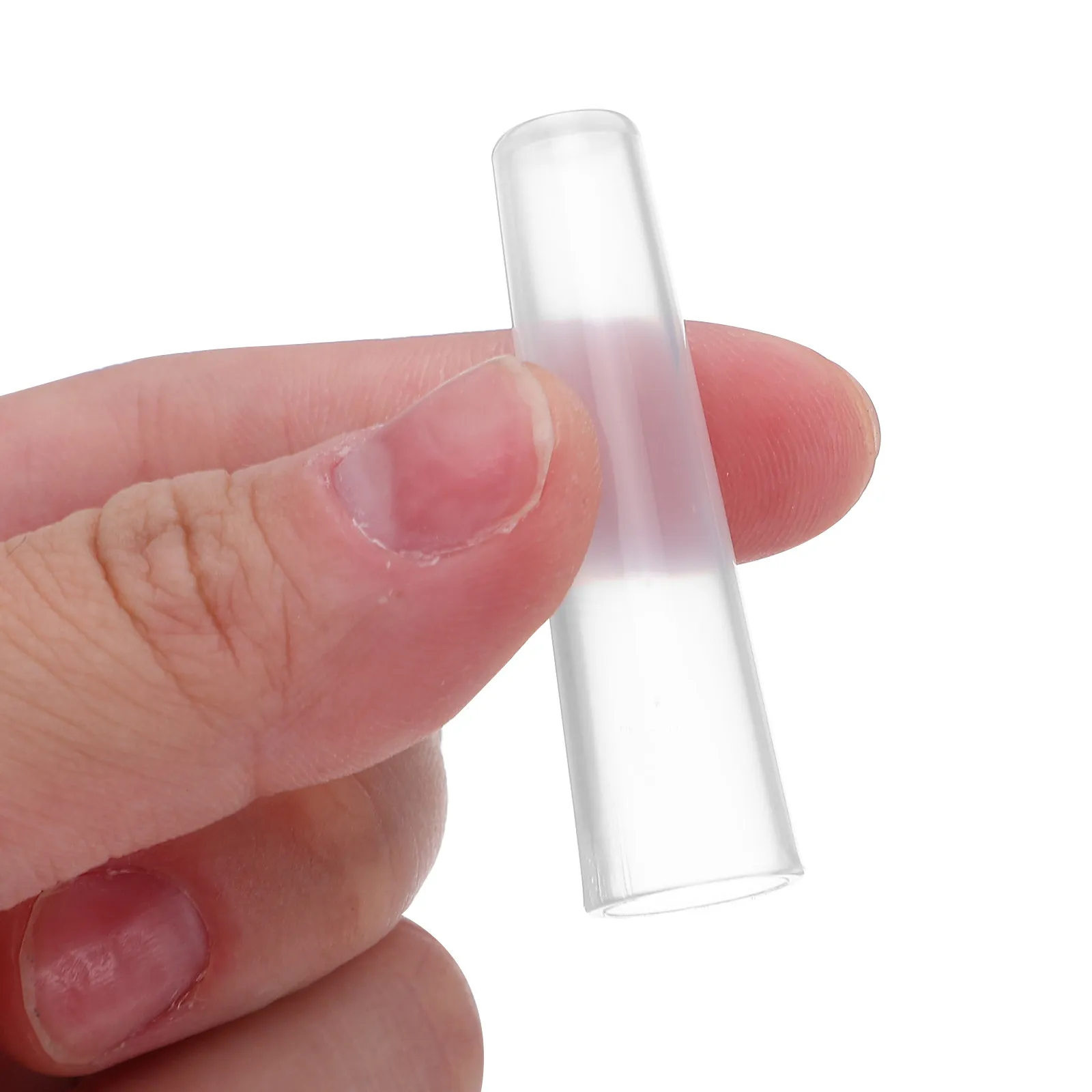 50Pcs Clear Plastic Pencil Caps Transparent Pencil Extender Cover Dual Function Tip Protector Grip Enhancer for Short Pencils