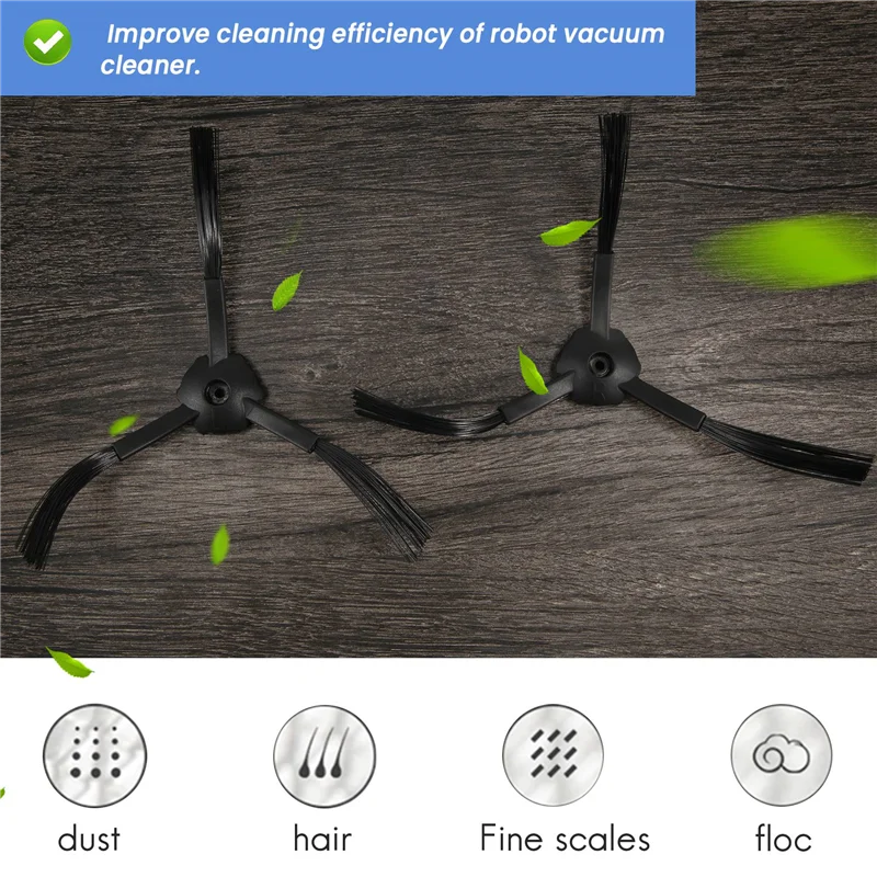 

A68M-1 Pair Of Robotic Vacuum Cleaner 3-Armed Side Brush For Ecovacs CEN540 CR120