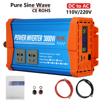 High Frequency 3000W 1500W Pure Sine Wave Inverter DC to AC 12V 240V to 110V 220V Car Inverter with USB and Type C