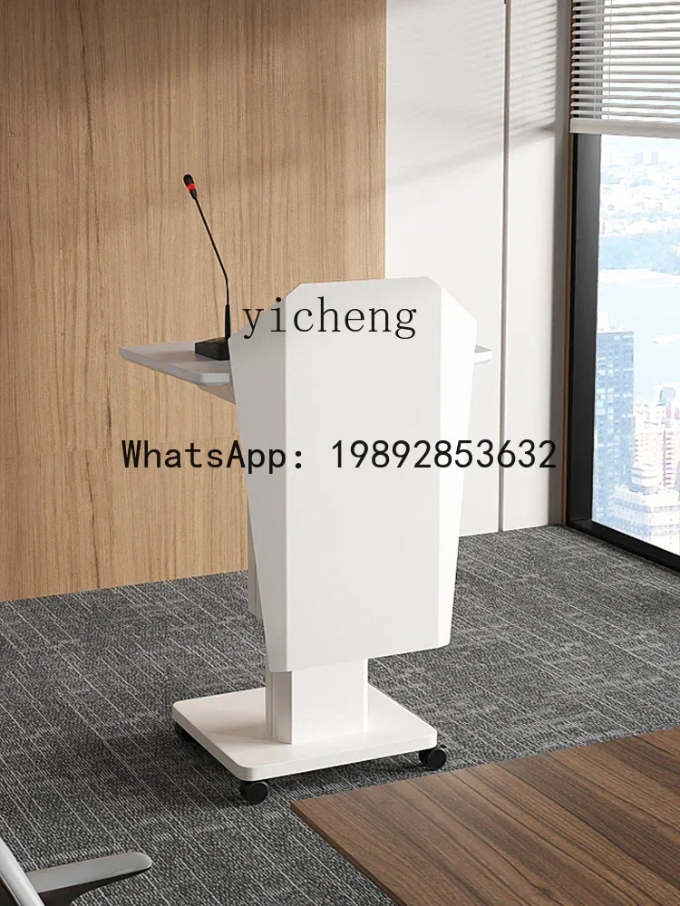 X4  Mobile Electric Lifting Table Lecture Platform Lecture Platform Training Conference Room Host Platform