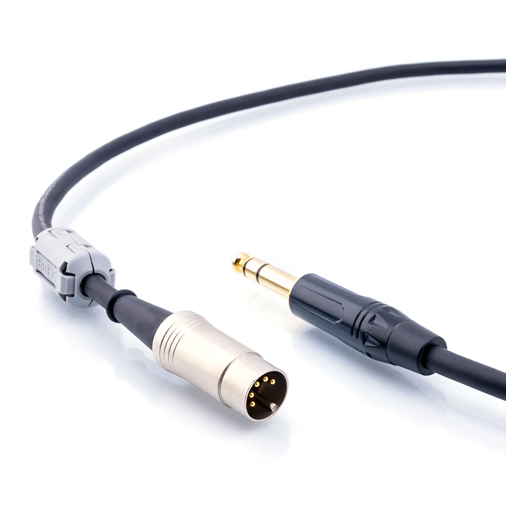 HIFI 90 Degree Right Angled MIDI Din 5Pin Male To Monoprice 6.35mm (1/4 Inch) Male TRS Electric Piano Guitar Stereo Audio Cable