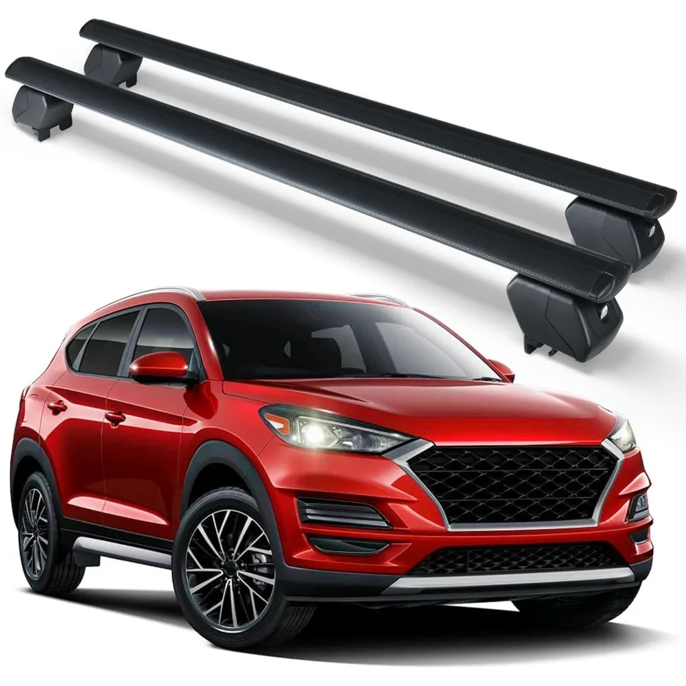 

Heavy Duty 300 LBS Roof Rack Cross Bars Compatible for 2016-2025 Tucson with Side Rails, Lockable & Adjustable Crossbars Cargo C
