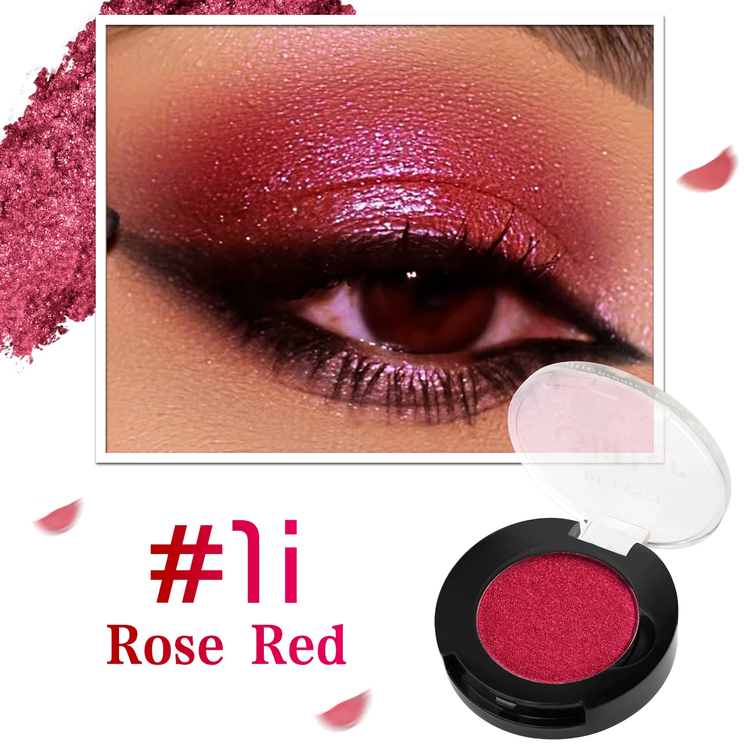 Multichrome Red Eyeshadow Palette ,Metallic Eye Shadow Makeup,Intense Color Shifting, Chameleon Eye Makeup