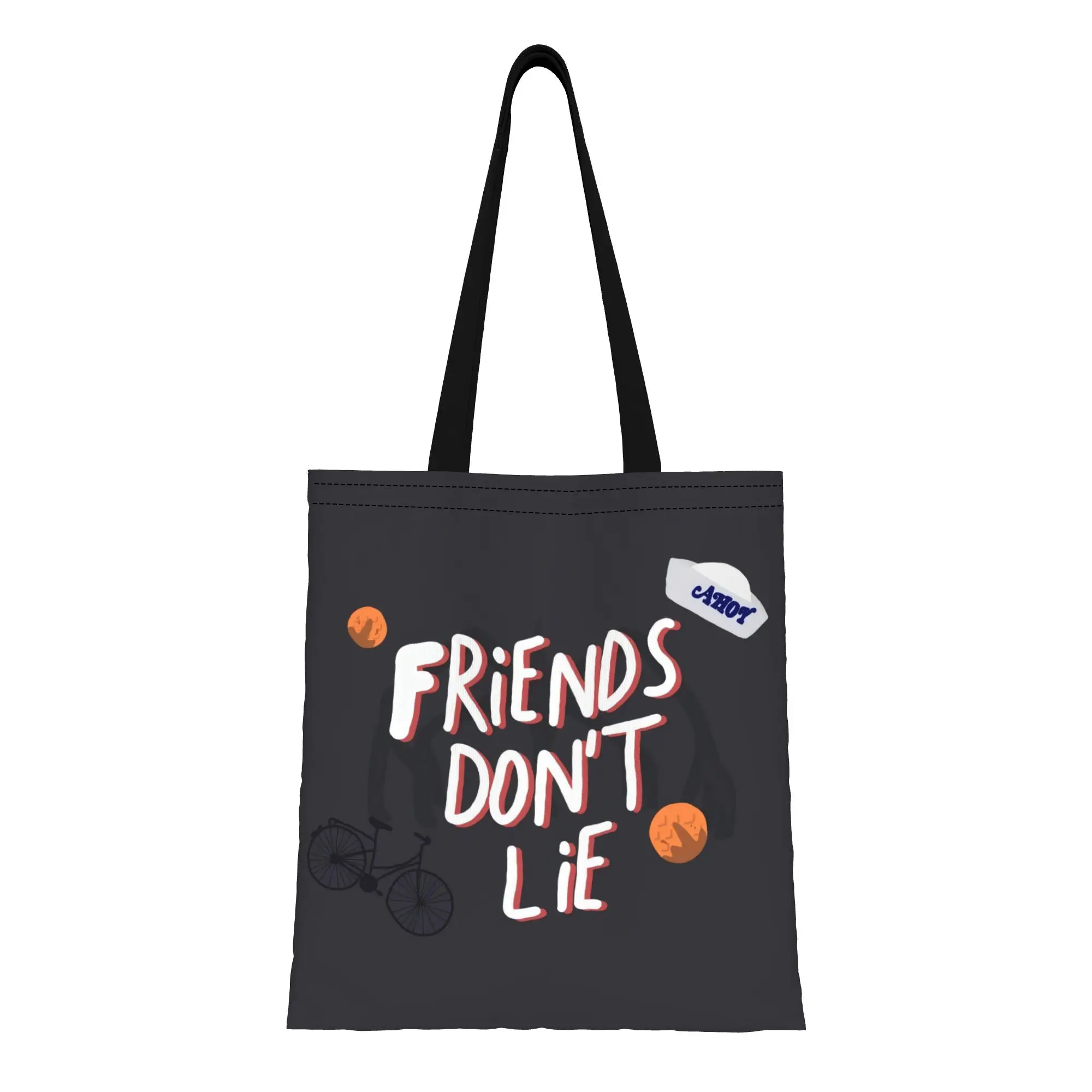 Friends don't lie 5 ST Canvas Tote Bag Perfect for Travel Women's Top-Handle Bags