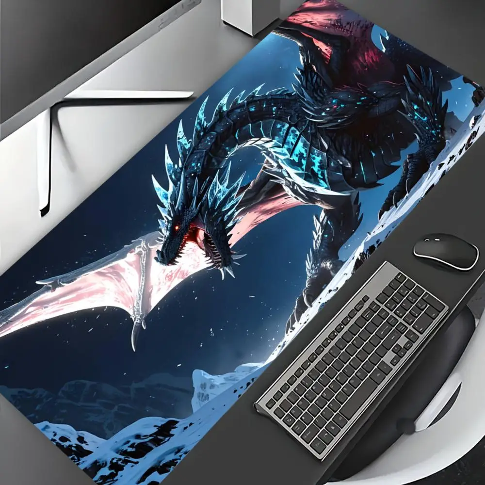 

Large Size XXL Gaming Mouse Pad,dragon Roar Pattern,rubber Non-slip Keyboard Pad, Stitched Edges, Suitable for Office and Gaming