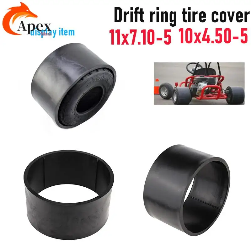 

5 inch Plastic Wheel Replacement PVC drift ring Go kart modified For 11X7.10-5 10X4.50-5 inch tire wheel Sleeve Street