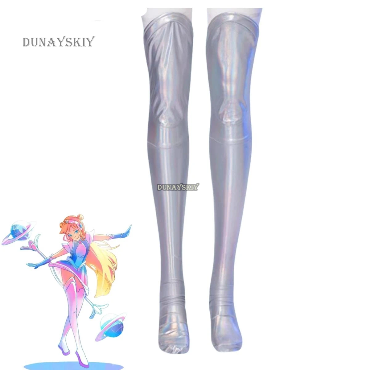 Game LOL Luxanna Crownguard Lady of Luminosity Lux Cosplay Costume Skin Lacras's "Space Rhythm: Glowing Globe Sexy Skirt Suit