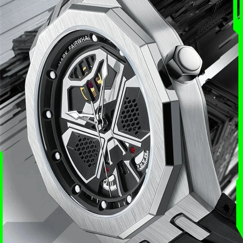 Mark fairwhale 5590 novo relógio de quartzo masculino moda esportes pulseira de silicone relógios à prova dwaterproof água para homem relogios masculino