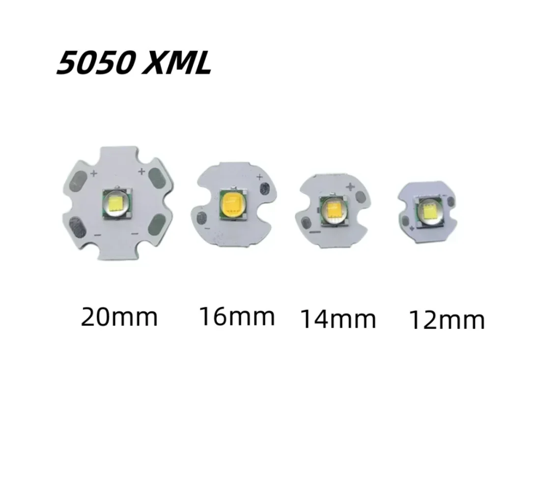 5050 XM-L2 XML2 T6 10W Cool White 6500K High Power LED Light Emitter Diode for flashlight on 16mm Black or White PCB