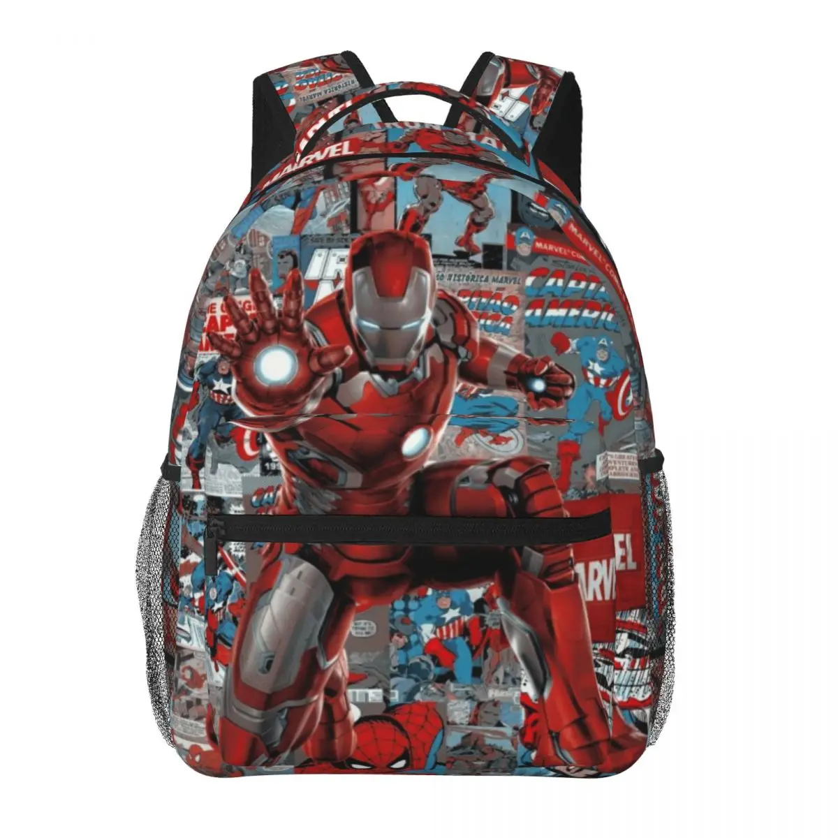 Iron Man For Girls Boys zaino per studenti di grande capacità zaino impermeabile leggero da 17 pollici