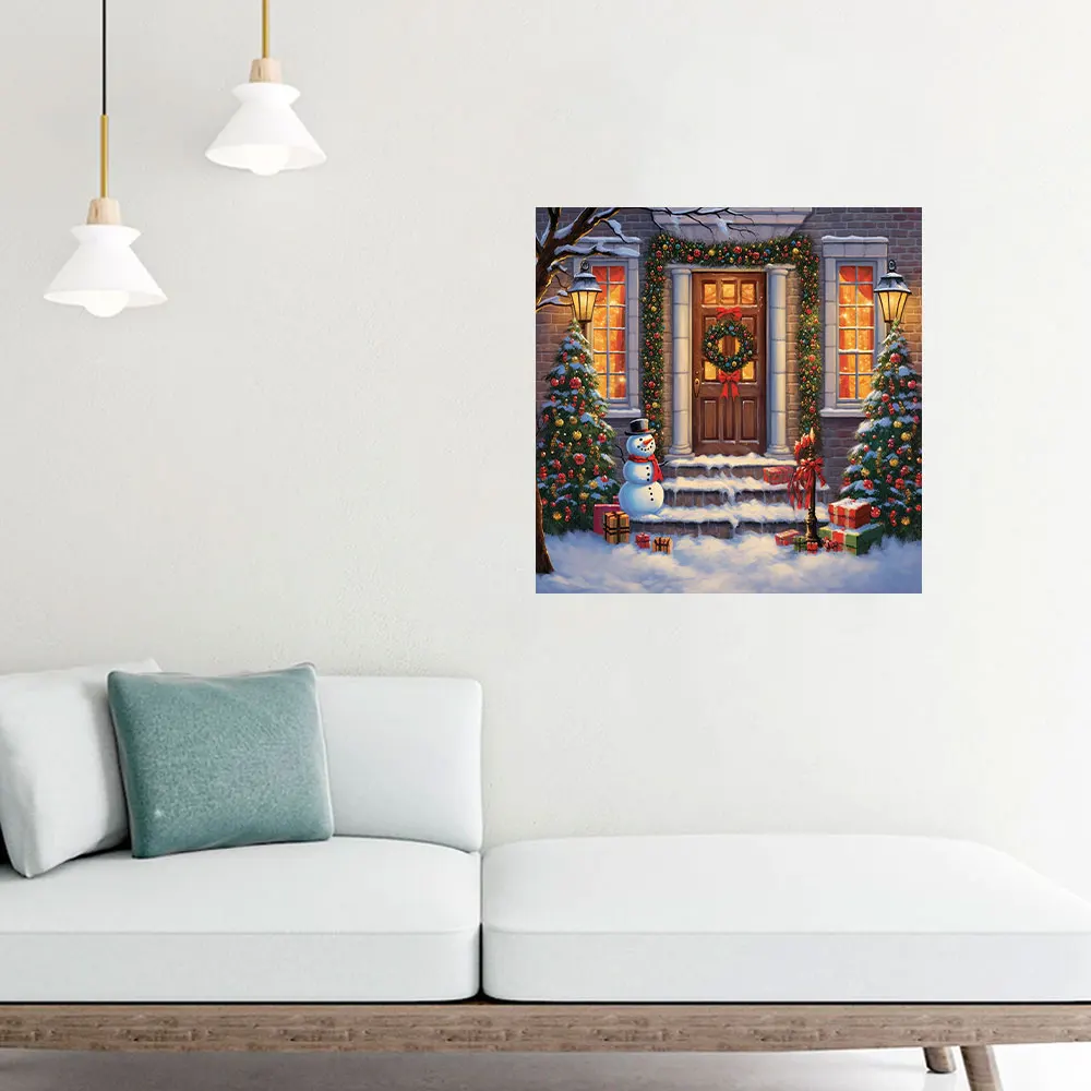 木製パズル 雪だるま パーソナライズされたクリスマスハウスデコレーションパズル 大人と子供 ハロウィンギフト 教育玩具ゲーム