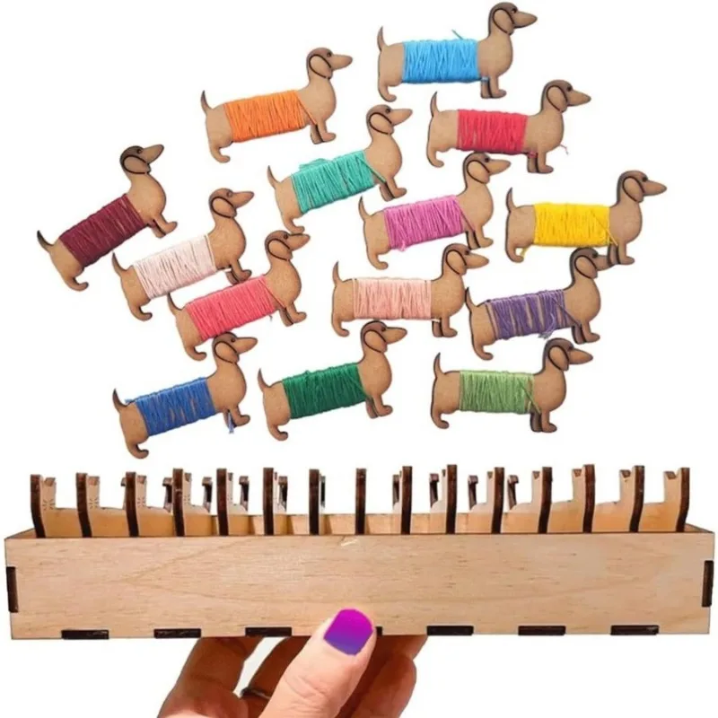 1 مجموعة متعة خشبية الحيوان بكرة مجموعة لطيف القط الإبداعية تخزين الجدول الحلي المنزل اللفاف مناسبة ل التشطيب الكرة الغزل #6