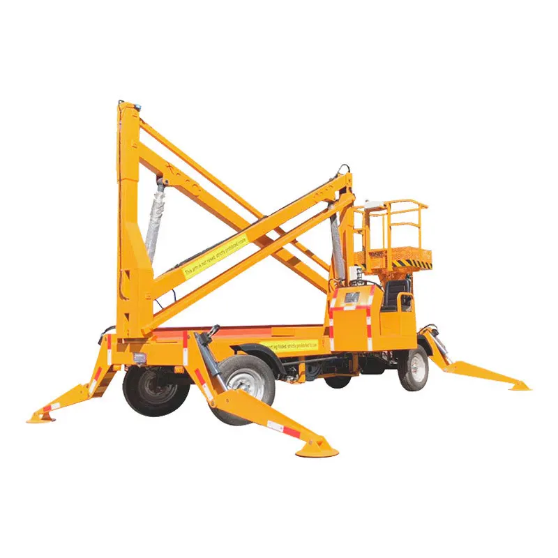 Free Shipping Telescopic Lift Truck 360 Rotating Aerial Platform Electric Articulated Boom Elevator Curved Arm Climbing Platform