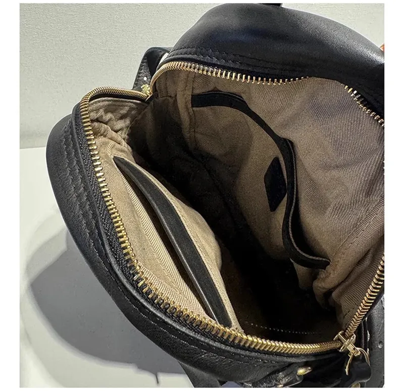 PNDME fashion high quality genuine leather women's black backpack designer luxury cow leather ladies outdoor travel bagpack