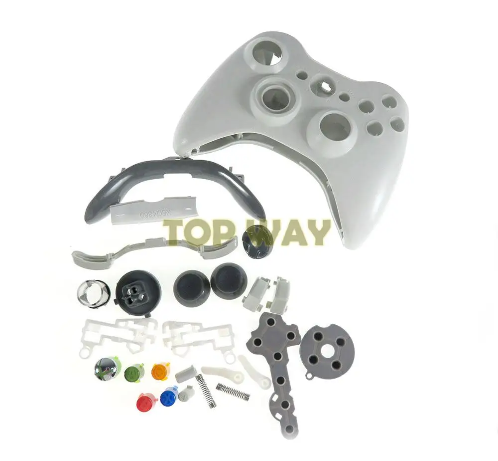 1 zestaw do konsoli XBOX 360 kontroler bezprzewodowy etui na cały telefon Gamepad Shell Cover z przyciskami gałka analogowa zderzak do gry przewodowej XBox360