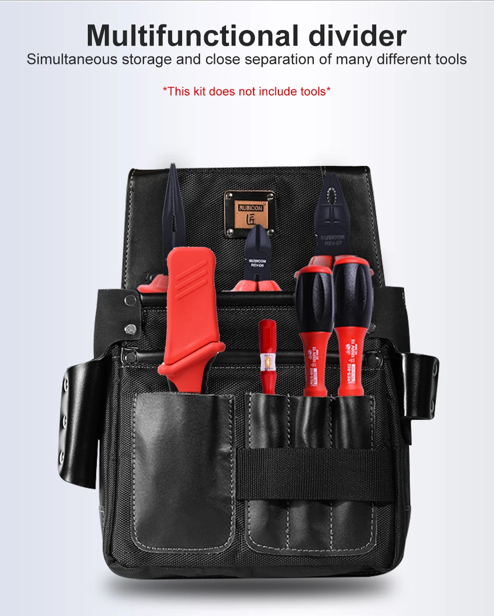 Multi-function Oxford Cloth Tool Storage Bag Electrician Repair Waist Pack Hardware Tool Wrench Plier  Screwdrivers Storage Bags