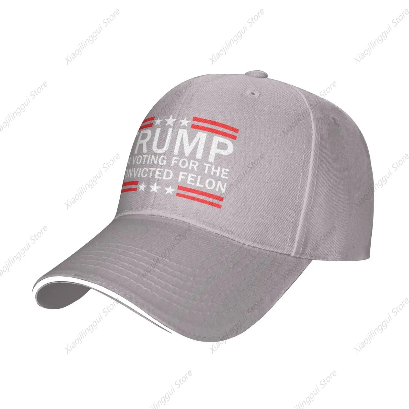 Trump 2024 Hat I'M Voting for The Convicted Felons Hat Women Baseball Hats Graphic Hats Gray