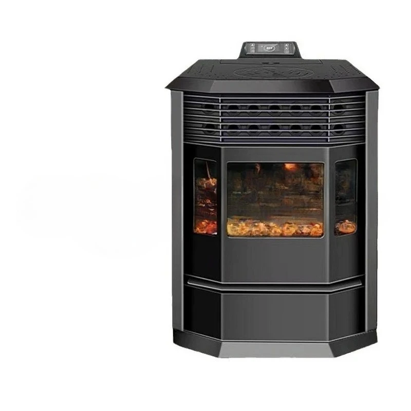 Household Indoor Heating Stove Pellet Wood Dual-purpose Biomass Pellet Stove Heating Stove European Fireplace