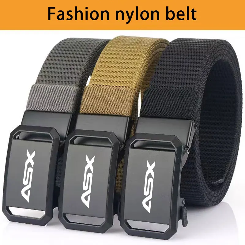 

Military Automatic Metal Buckle Quick Release Men And Women Outdoor Nylon Sports Belt For Mitsubishi ASX Car Accessories