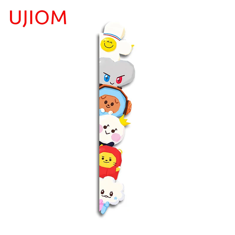 UJIOM 13cm X 2.4cm Peeking Anime TRUZ Family Wall Stickers Creativite Art DIY Home Decal Amusing Home Decoration Accessories