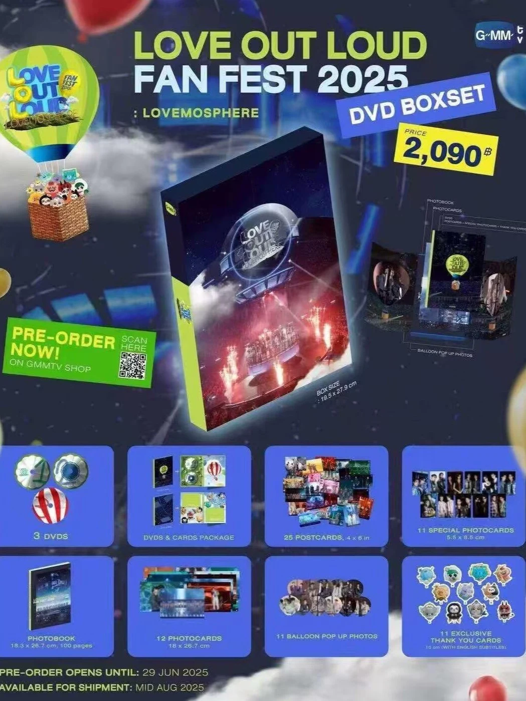Official In Stock Gmmtv Thai Star Geminifourth Pondphuwin Williamest Juniormark Perthsanta 2025 Love Out Loud LoL DVD Boxset