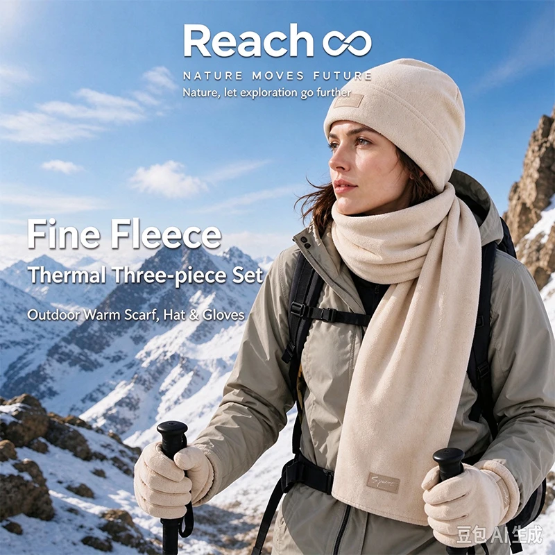 冬用、大人向け、防寒ファッション帽子セット。登山や雪山での使用に最適。暖かく過ごせる、多色使いの3点セット。