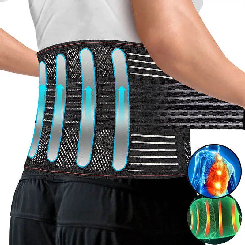 Adjustable Waist Trainer Belt Men Women Lower Back Brace Spine Support Waist Belt Orthopedic Breathable Lumbar Corset