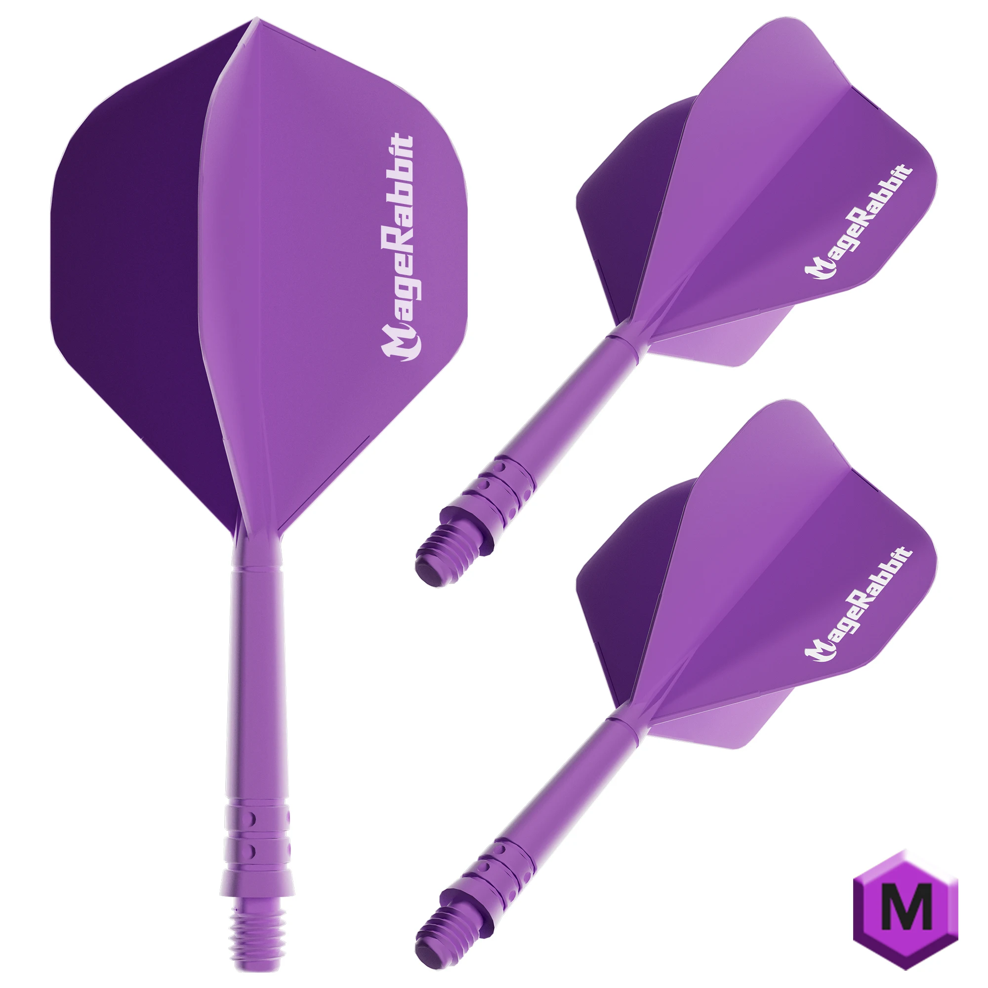 MageRabbit Dart Flights & Shafts 3 Stück Präzisionsgeformtes 2-in-1 Mehrfarbig für Darts Pro-Zubehör mit Stahl-/weicher Spitze – Detail 10