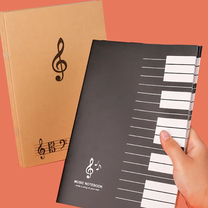 1pcs Sheet Music Book Piano Kraft Paper Notebook Practical Music Exercise Books Keyboard Planners Writing Office Stationery