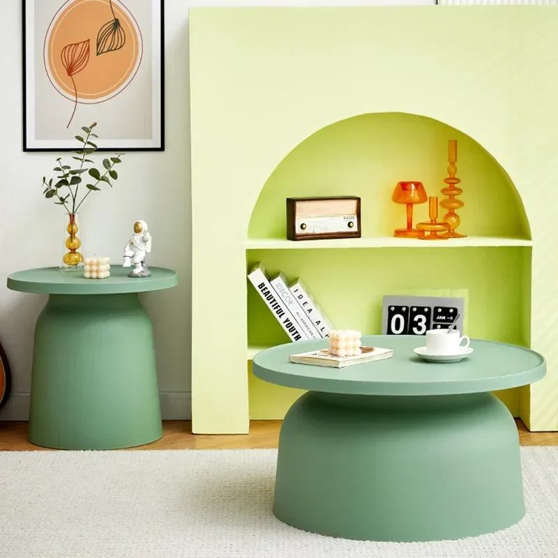 Beautiful Living Room Coffee Table Hardcover Minimalist Premium Plastic Tables Round Luxury Mesa De Centro De Sala Furniture image 3
