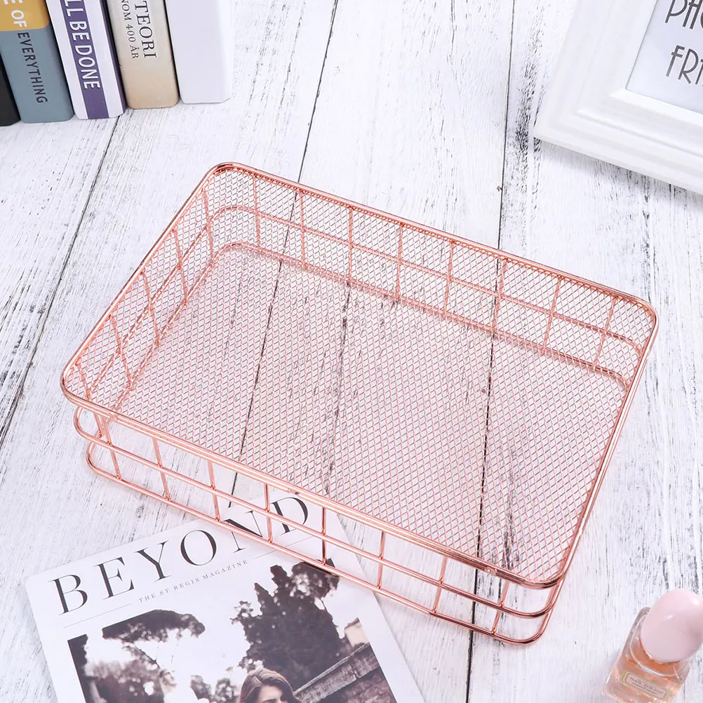 

2 Pcs Wrought Iron Blue Tray Guest Towel Baskets Napkin Holder Bathroom Paper H Towel ganizer Disposable Kitchen Bar Accessories
