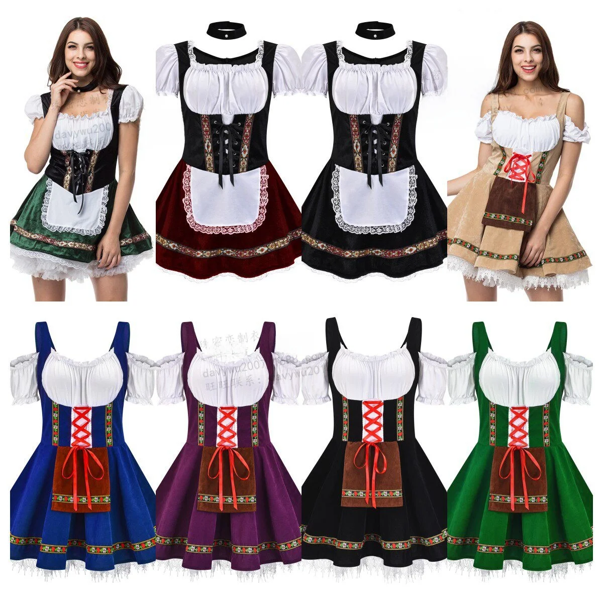 

plus Size Halloween Beer Girl Dress Maid Costume Stage Performance Outfit Women's Traditional Clothing Festival Theme Party Wear
