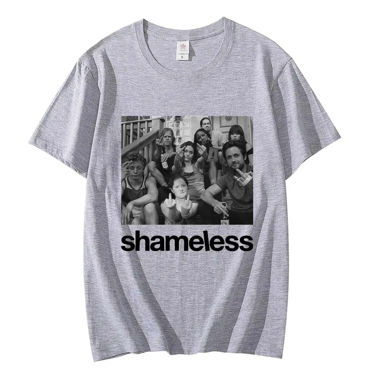 TV Play Shameless Grafik-T-Shirts für Herren und Damen, modisches Vintage-Kurzarm-T-Shirt, Streetwear, 100 % Baumwolle, übergroße T-Shirts