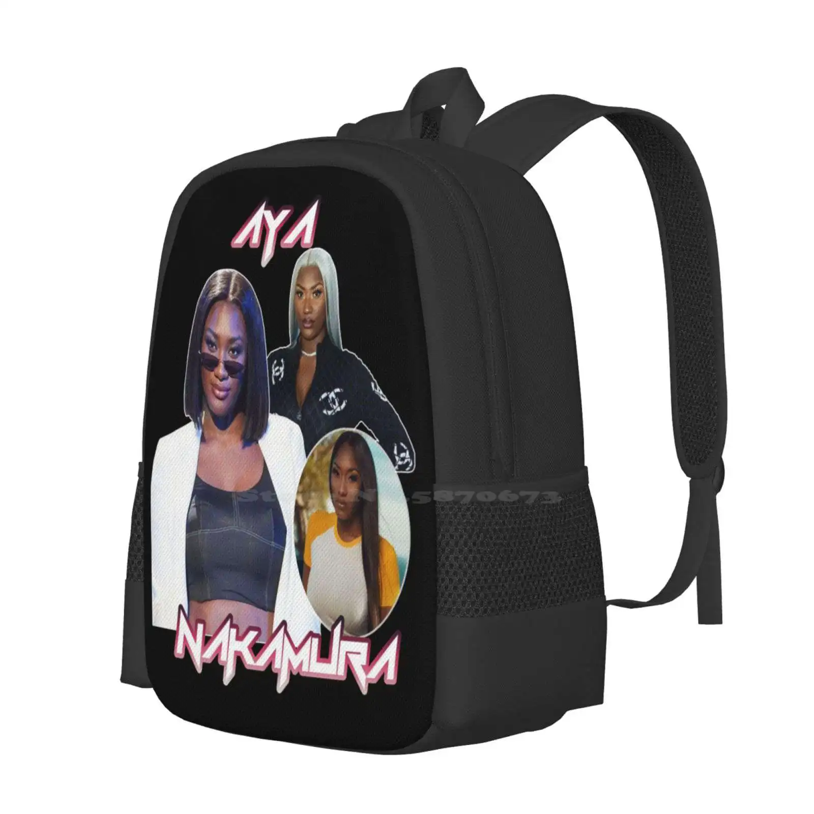 Aya Nakamura Hot Sale Schoolbag Backpack Fashion Bags Aya Nakamura Eva Queen Angel Rk Zola Jul Ninho Gambi Gims Dadju Vald Pnl image 2
