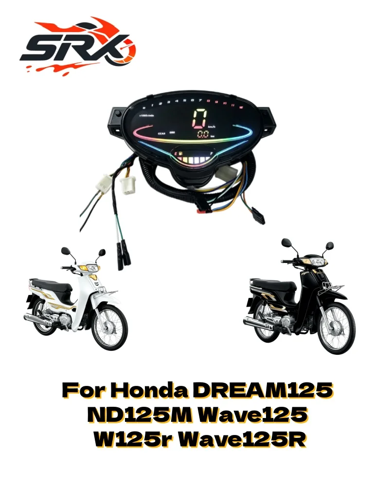 Motorbike Odometer LED Digital Meter Panel Tachometer Speedometer Instrument For Honda DREAM125 ND125M Wave125 W125r Wave125R