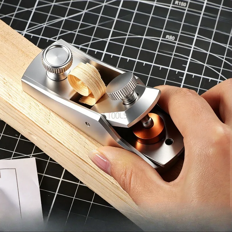 Mini Hand Plane Multifunctional Aluminum Alloy Woodworking Flat Trimming Plane Bottom Edge Wood Chamfering Carpenter DIY Tool