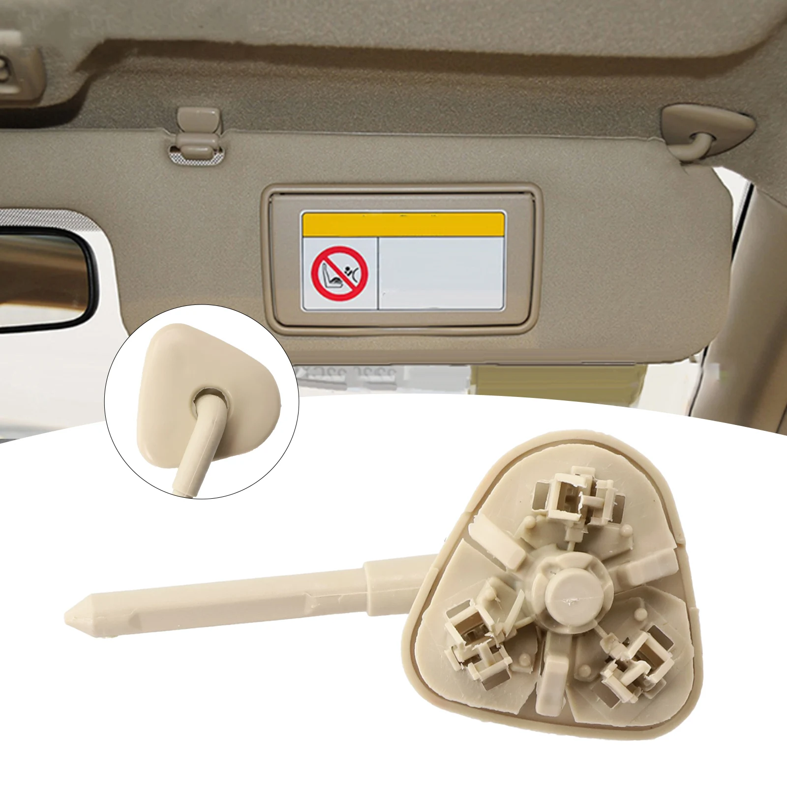 Fixed Clip Sun Visor Clips Beige Car Accessories Easy Installation Plastic Replacement Rotation Shaft For BYD F3 F3R